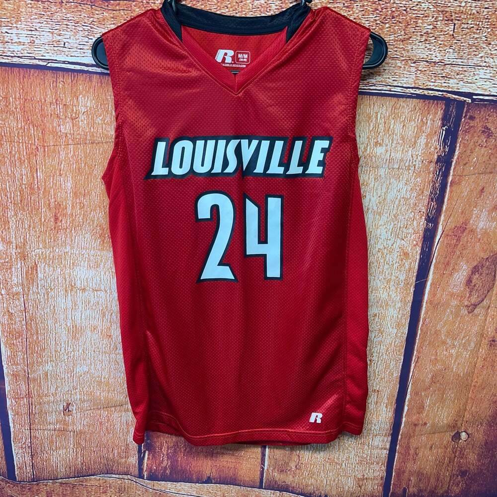 Russell Louisville Cardinals Red Basketball Jersey #24 Sz M
